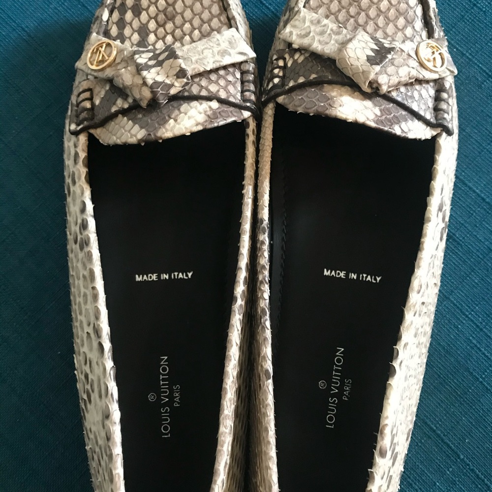 Louis Vuitton Genuine snake skin loafers